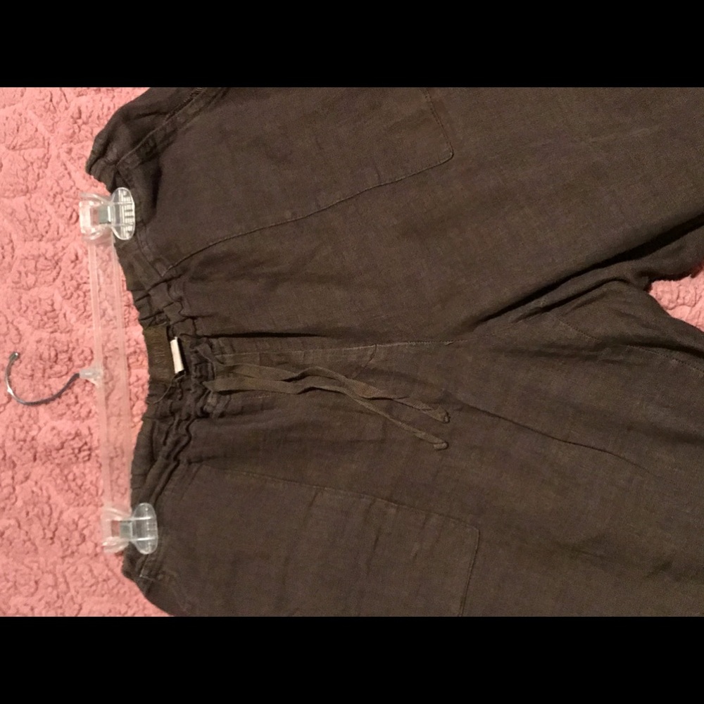 CP Shades Irish Linen Cropped Pants Large